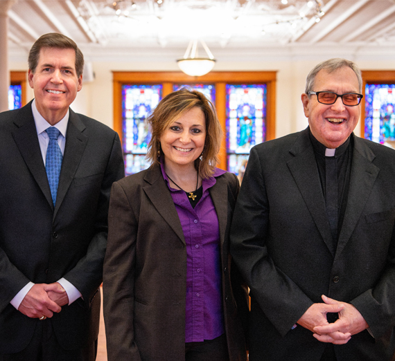 the altar in the Gonzaga student chapel